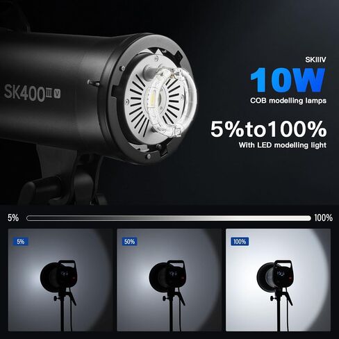 Godox Sk400iii v Sk400iiiv Kit 400Ws Professional Strobe Flash GN65 5700K 0.1-1.5s Recycle Bowens Mount Photography Light Set with Built-in Godox 2.4G Wireless X System and 10W Modeling Lamp in Kuwait