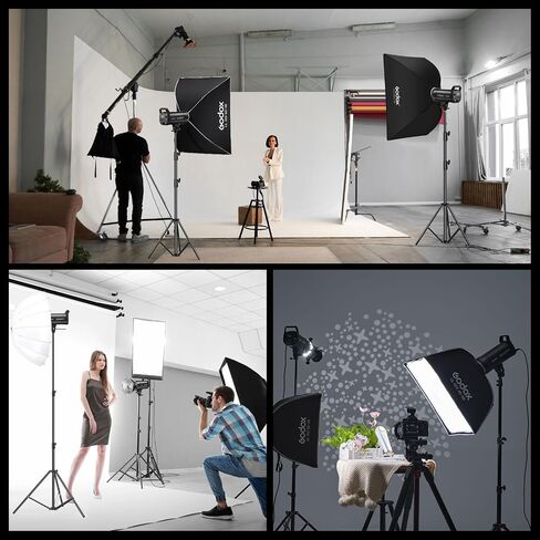 Godox Sk400iii v Sk400iiiv Kit 400Ws Professional Strobe Flash GN65 5700K 0.1-1.5s Recycle Bowens Mount Photography Light Set with Built-in Godox 2.4G Wireless X System and 10W Modeling Lamp in Kuwait