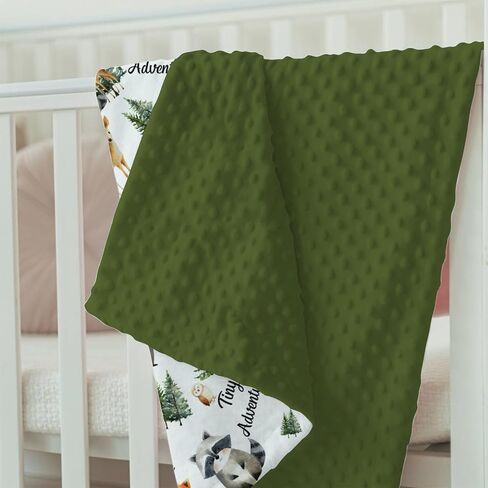 Baby Blankets for Girls Boys 30" x 40", Soft Double Layer Minky Blanket with Dotted Fleece Back, Nursery Bed Receiving Quilt Newborn Infant Toddler Shower Gift Forest Animals Adventure Theme in Kuwait