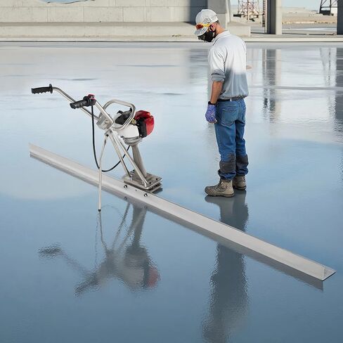 1.4HP Concrete Power Screed with 10ft & 14ft Aluminum Boards, Vibrating Screed Concrete Tool 8000RPM with Adjustable armrests and brackets for Construction in Kuwait