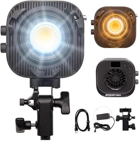Aputure Amaran Halo 100x 100W COB Led Video Light Bicolor 2700k-6500k,4,890 lux @ 1m, Ultra-Compact Travel Light,USB-C PD Power,App/NFC Control, Bowens Mount (100, Watts) in Kuwait
