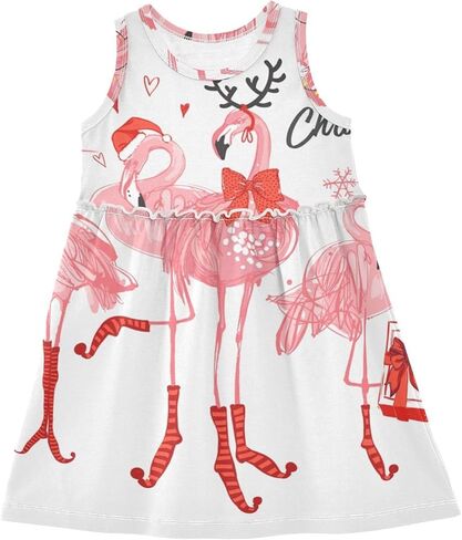 Aflyko Girls Sleeveless Dress Adorable Tank Play Sundress in Kuwait