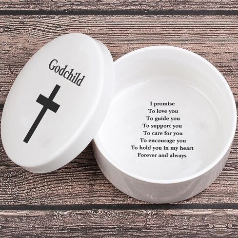 Baby Baptism/Dedication/Christening Keepsake Baptism Gift for Boy Girl from Godparents, Precious Moments Girl Boy With Praying Cross, Godchild, Baptism, Baby Shower, Godchild Christmas from Godmother in Saudi Arabia