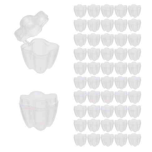 Clear Plastic Tooth Savers, White Tooth Holders for Boys and Girls, Tooth Box, Teeth Organizer for Kids Keepsake, Goodie Bag Fillers, Party Favor, Dentist Office (50, S) in Kuwait
