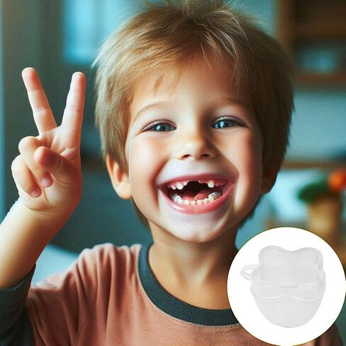 Clear Plastic Tooth Savers, White Tooth Holders for Boys and Girls, Tooth Box, Teeth Organizer for Kids Keepsake, Goodie Bag Fillers, Party Favor, Dentist Office (50, S) in Kuwait