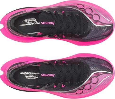 Saucony Women's Endorphin Pro 5 Sneaker, Black/Shock, 9 in Kuwait