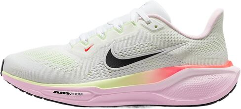 Nike Pegasus 41 Women's Road Running Shoes (IB4377-100, White/Pink Foam/Bright Crimson/Black) Size 10 in Kuwait