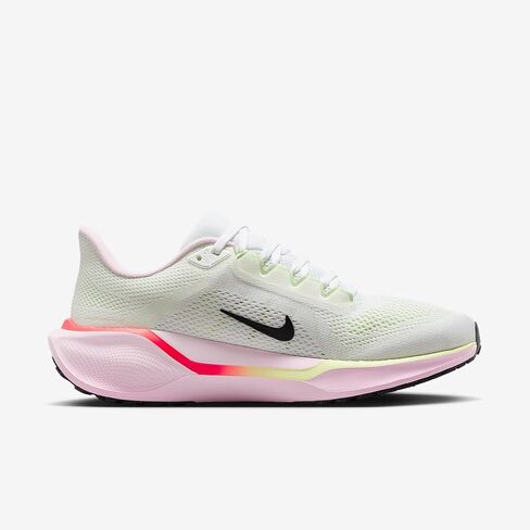 Nike Pegasus 41 Women's Road Running Shoes (IB4377-100, White/Pink Foam/Bright Crimson/Black) Size 10 in Kuwait