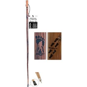 SE 55-Inch Bigfoot Stamped Hard Pine Hiking, Walking, Trekking Stick with Metal Reinforced Rubber Tip