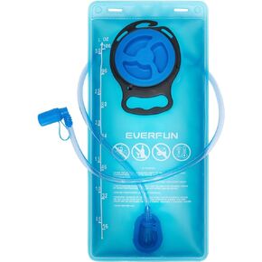 Everfun Hydration Bladder 2L/3L خزان مياه للمشي لمسافات طويلة على ظهره، مثانة مياه مقاومة للتسرب مع خرطوم قابل للفصل وصمام عض مريح عالي التدفق، وحقيبة مياه لركوب الدراجات والجري