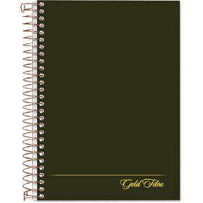 Ampad Gold Fibre Classic Series Personal Notebook, Page and Date Headings with Pocket Cover, Medium Ruling, 100 Sheets (20-801R),White,7" x 5"