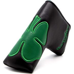 Barudan Golf Shamrock Clover Blade Putter Cover Headcover Club Protector with Magnet Closure fits Blade Style putters