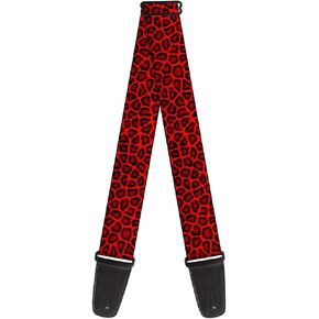 Buckle-Down Guitar Strap Leopard Red 2 Inches Wide (GS-W31228)