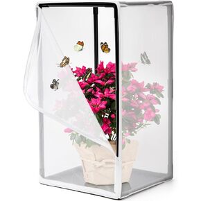 Kingrol قفص موئل الحشرات والفراشات، حاوية نباتية شبكية خارجية، 16.5 × 16.5 × 31 بوصة in Kuwait