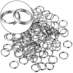 Onwon 200 Pieces Small Split Rings Nickel Plated Key Chains Key Link Connector for Connecting Lobster Clasp, Charms, Links and Other Jewelry (10mm/ 0.39inch)