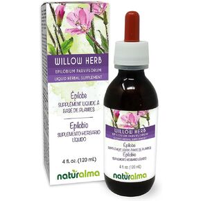 Naturalma Willow herb or Fireweed (Epilobium parviflorum) herb Alcohol-free Tincture - 100 ml Liquid extract in drops - Herbal supplement - Vegan