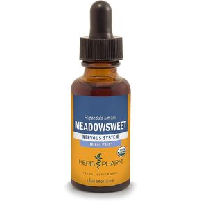 Herb Pharm Certified Organic Meadowsweet Liquid Extract for Minor Pain - 1 Ounce (DMEAD01)
