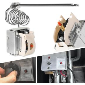 مفتاح VSEK PP10084 ذو الحد العالي متوافق مع مقلاة Pitco وجميع مقالي الغاز، بديل ترموستات الأمان عالي الحد 450 درجة فهرنهايت/230 درجة مئوية in Kuwait