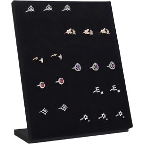 2 Pack Velvet 17 Hook Necklace Jewelry Tray Jewelry Display Organizer Holder Pad Showcase Display Stand
