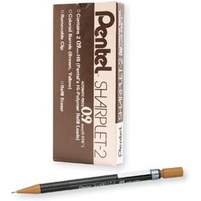 Pentel Sharplet-2 Mechanical Pencil, Brown Barrel, Box of 12 (A129E)