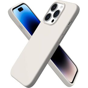 ORNARTO Compatible with iPhone 14 Pro Case 6.1, Slim Liquid Silicone 3 Layers Full Covered Soft Gel Rubber Phone Case Protective Cover with Microfiber Lining 6.1 inch-Baby Blue
