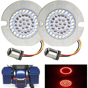 ZYTC 3 1/4" LED Turn Signals Flat Style Front 1157 LED Turn Signal Kit For Harley Davidson