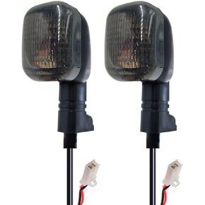 Motorcycle Front/Rear Turn Signal Indicator Light Compatible with BMW F650GS 99-07 F650CS Scarver 01-05 F650 GS CS ST Funduro Blinker Lamp (BLACK)