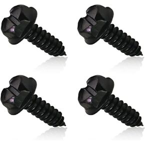 Yonput 8 PCS License Plate Screw Kit, Stainless Steel Weather Proof Bolts Fasteners, Self Tapping Mounting, for Front Rear License Plates & License Plate Frame Covers of Cars, Trucks SUVs (Gold)