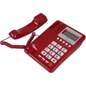 Big Button Corded Phones, Wired Desktop Landline Telephone with DTMF/FSK Dual Standard Automatic Identification Caller ID/Call Waiting for Hotel Office Home