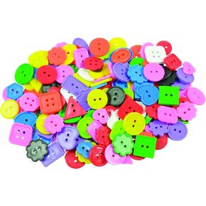ROYLCO Bright Buttons, Assorted Sizes, Shapes and Color, 1/2-Pound