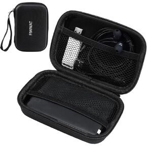 حقيبة حمل القرص الصلب: حقيبة سفر مقاومة للصدمات لمحرك الأقراص الصلبة الخارجي - حقيبة حمل عالمية محمولة لبنك الطاقة والهاتف الخلوي والكابل والسلك ومنظم الملحقات الإلكترونية وسحاب تخزين - أسود in Kuwait