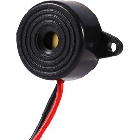 piezo Buzzer Alarm, Buzzer Electronic Sounder Alert Sound 3 24V Piezo Electronic Tone Buzzer Alarm Continuous Sound Cable Length 100mm 100db R Sing Alarm 3 24V