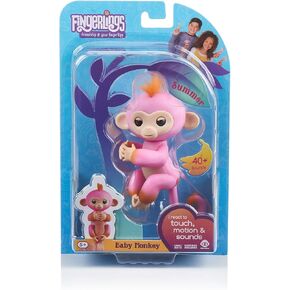 WowWee Fingerlings 2Tone Monkey - كاندي (وردي مع لمسات زرقاء) - حيوان أليف تفاعلي (3722) in Kuwait