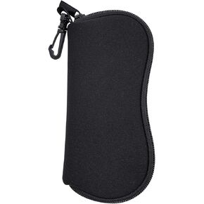 نظارات شمسية من BlingKingdom، حافظة ناعمة محمولة للسفر، حافظة نظارة خفيفة للغاية بسحاب من النيوبرين مع مشبك حزام (أسود) in Kuwait