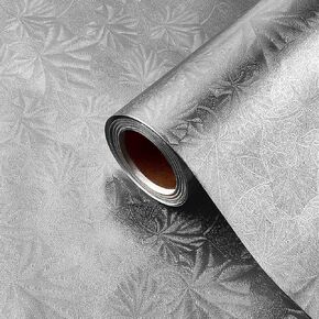 Jecery Embossed Floral Foil Wrapping Paper, Metallic 15.7" x46 Ft,Gold in Kuwait