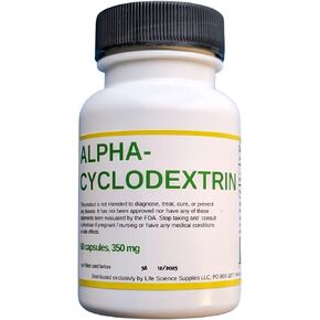 Alpha Cyclodextrin Capsules, Pack of 2 x 60 ct, (120 Capsules Total)
