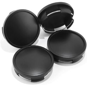 GTOWNWORKS 63MM 2.47 Inch Wheel Center Caps Snap-in Wheel Center Hubcaps Universal Center Cover Replacement Matte Black 4Pcs, Outer 63mm/2.47in Inner 56mm/2.2in