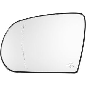 X AUTOHAUX Car Left Rearview Heated Side Mirror Glass for Jeep Cherokee 2014-2019 68228919AA 68228913AA Replacement Heated Mirror Glass with Backing Holder