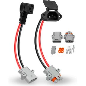 TIKSCIENCE Boat Trolling Motor Plug 12V for Marine Male and Female Quick Connect Electrical Plug Socket with 4 Butt Connectors