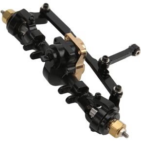 RC Metal Front and Rear Axle, RC Front Rear Axle Assembly for SCX24 1/24 RC Car Upgrade Parts Accessories(Black)