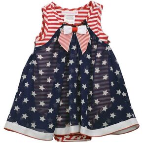 Bonnie Jean 4th of July Americana Romper Dress for Baby