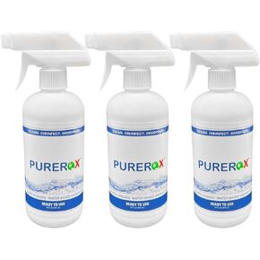 disinfectant (16oz, 3pk) Eliminate 99.99% viruses HIV, norovirus, monkeypox, and bloodborne pathogens, bacteria and fungi. PUREROX Hypochlorous HOCL technology. Used in Hospitals, Safe for Use Anywhere in Household, School, Medical, Commercial Facilities.
