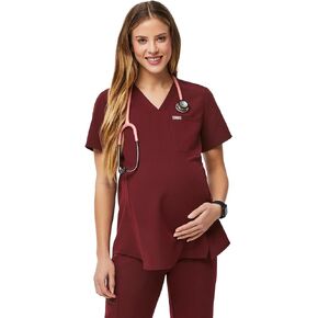 FIGS Octavia Maternity Scrub Top for Women — V-Neck, One Pocket, Curved High-Low Hem, 4-Way Stretch Women's Scrub Top in Kuwait