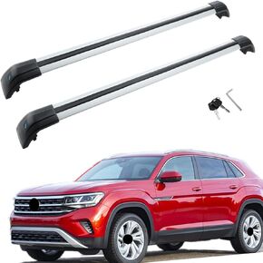 MotorFansClub Roof Rack Cross Bars Fit for Volkswagen VW Atlas Cross Sport 2020 2021 2022 2023,Fit for VW ID.4 2020 2021 2022 2023,Fit for Volkswagen Touareg 2019 2020 2021 2022 2023