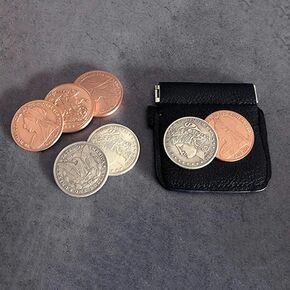 SUMAG Hopping Half (Morgan Dollar and Queen Victoria Ancient Coin) Magic Tricks Coin Vanish Appear Magic Close up Illusions for Magicians (Deluxe Set)