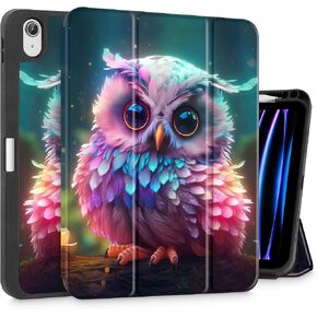 حافظة Tuiklol لجهاز iPad Air الجيل السادس 11 بوصة 2024 / iPad Air 10.9 بوصة الجيل الخامس 4th 2022 إصدار 2020 مع حامل قلم رصاص، غطاء تابلت بحامل ثلاثي الطي واقٍ نحيف للنوم/الاستيقاظ، دب in Kuwait