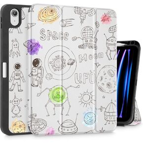 Tuiklol Case for iPad Air 6th Generation 11inch 2024 / iPad Air 10.9 inch 5th 4th Gen 2022 2020 Release with Pencil Holder, Slim Protective Auto Sleep/Wake Trifold Stand Tablet Cover,Bear