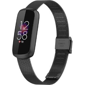 سوار Fitbit Luxe، أحزمة بديلة من الفولاذ المقاوم للصدأ لجهاز تتبع اللياقة البدنية Fitbit Luxe، إصدار سريع وسوار معصم قابل للتعديل للنساء والرجال