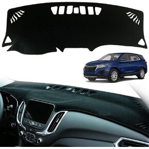 INUBOXES Dashboard Dash Board Cover Mat Pad Carpet Non-Slip Custom Compatible with Chevy/Chevrolet Equinox 2018-2022 Protector Sunshield (Black Trim)