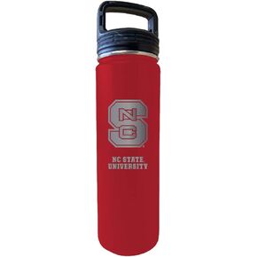 NC State Wolfpack 32 Oz Engraved Black Insulated Double Wall Stainless Steel Water Bottle Tumbler Officially Licensed Collegiate Product